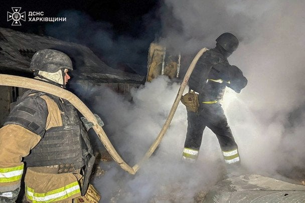 Последствия обстрела Харьковской области 1 января