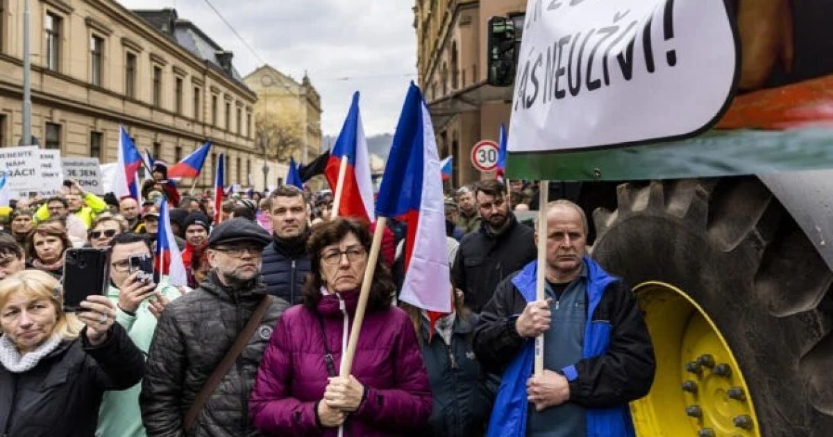 Протест чешских фермеров