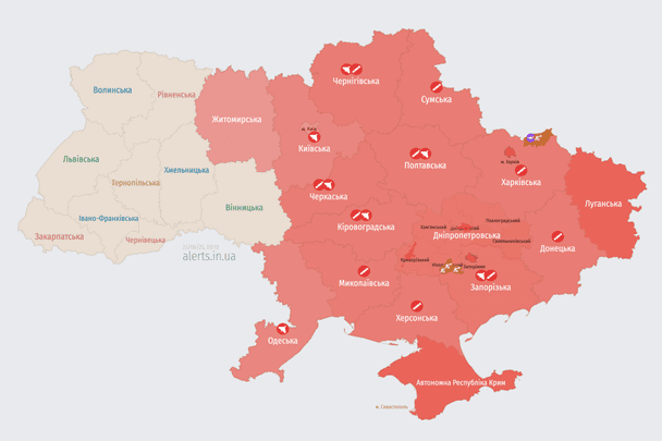 Ворог атакує Україну БпЛА: напрямок цілей