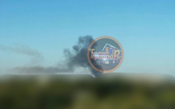 Пожежа на місці подій у Кривому Розі. Фото: Типовий Кривий Ріг.