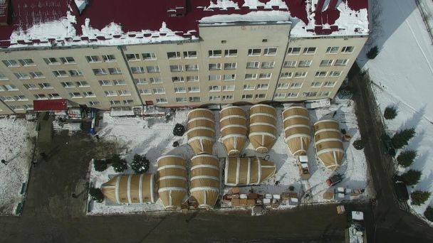 Мобільний госпіталь для хворих на COVID-19 на Прикарпатті / © ДСНС України