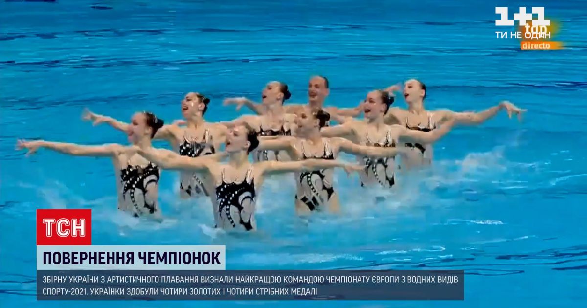 Новини України: нашу збірну з артистичного плавання визнали найкращою командою чемпіонату Європи 2021 року