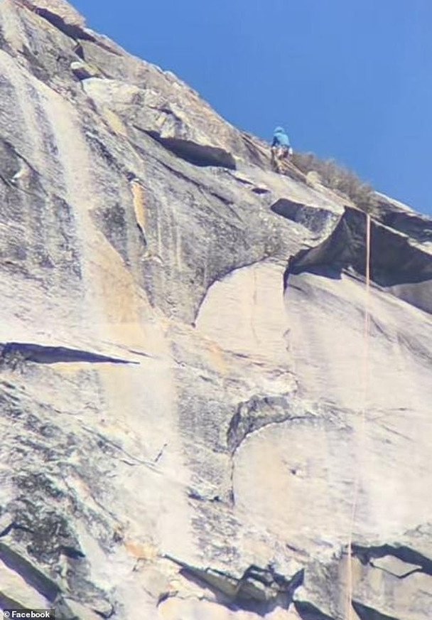 Міллер на Ель-Капітані під час останнього сходження, яке він транслював у прямому ефірі / © скриншот з відео