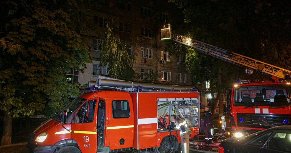 Пожежа у Києві_1 / © Управління ДСНС Києва