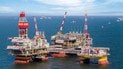 Нефтедобывающая станция "ЛУКойл" в Каспийском море