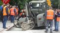 У центрі Києва трактор ремонтників провалився під асфальт