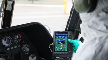 Коронавірус. Вертоліт-трансформер Мі-8МТВ-1, який буде транспортувати ймовірних хворих на коронавірус._1 / © ГСЧС