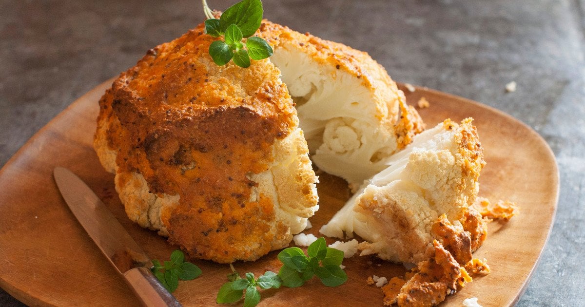Запеченная цветная капуста с чесночным маслом