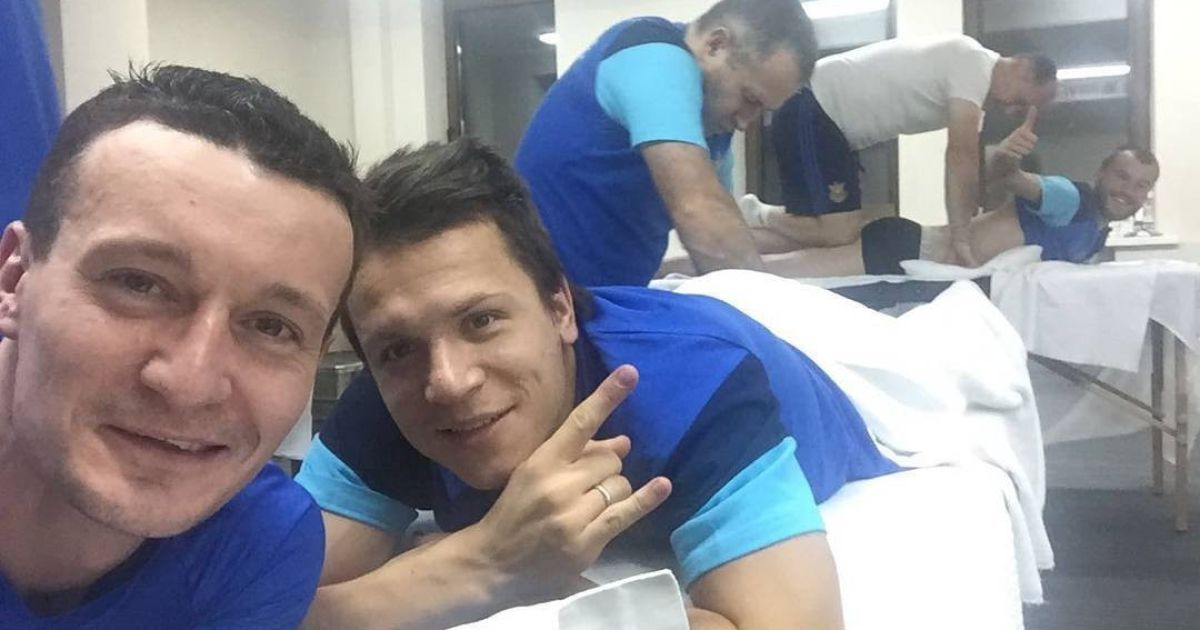 На массаж! Как игроки сборной Украины восстанавливаются перед последним официальным матчем года