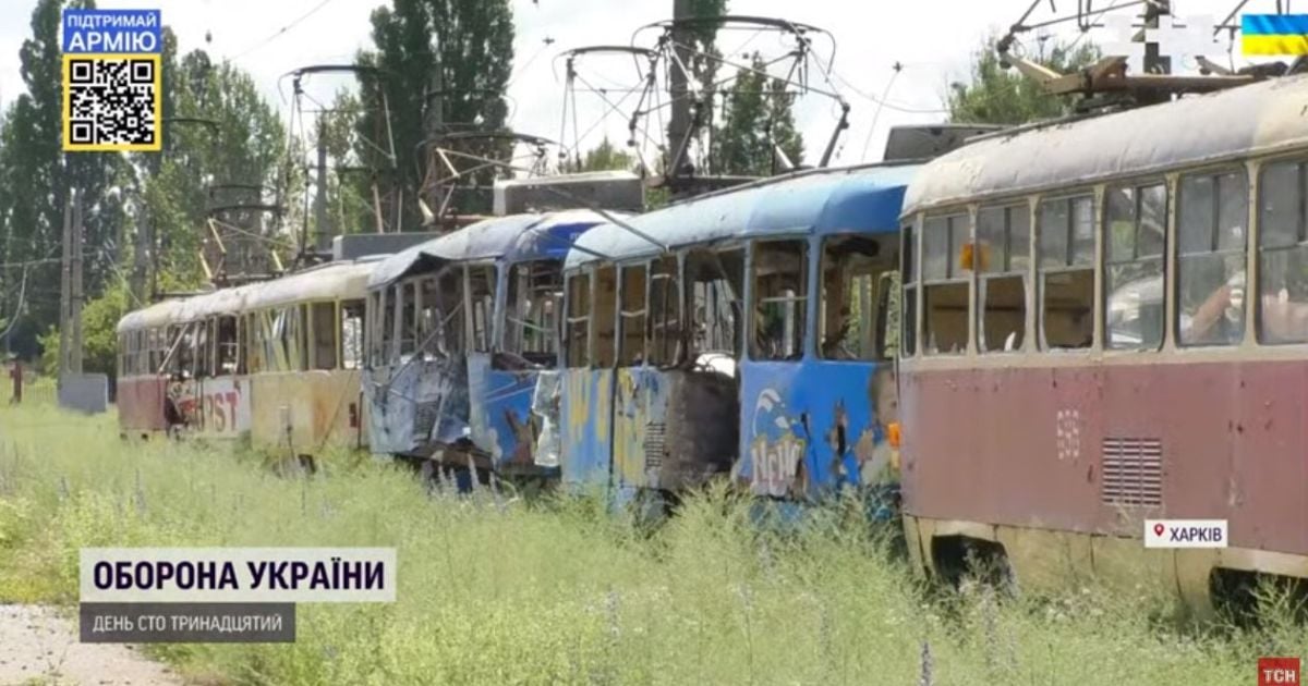 У Харкові росіяни знищили місцеве депо і сотню трамваїв перетворили на брухт