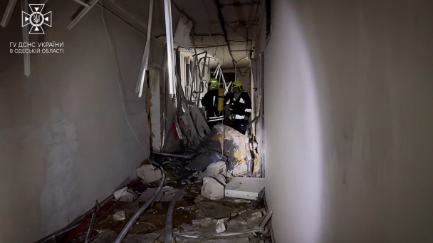 Наслідки атаки по Одесі в ніч проти 25 січня / Скриншот