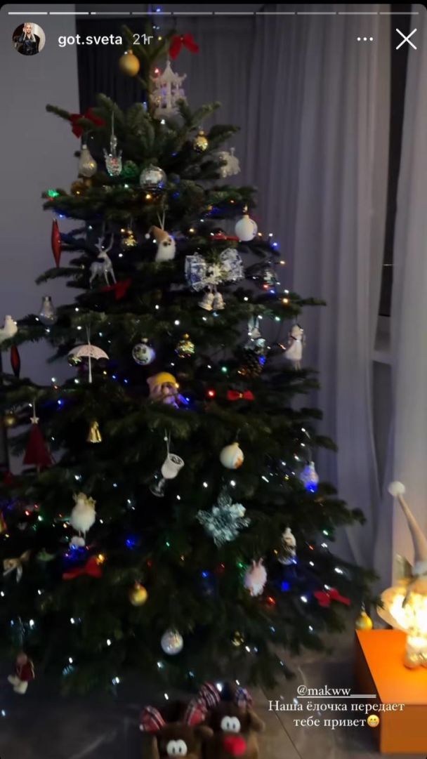 Ялинка Тараса Цимбалюка та його обраниці / © Фото з соціальних мереж