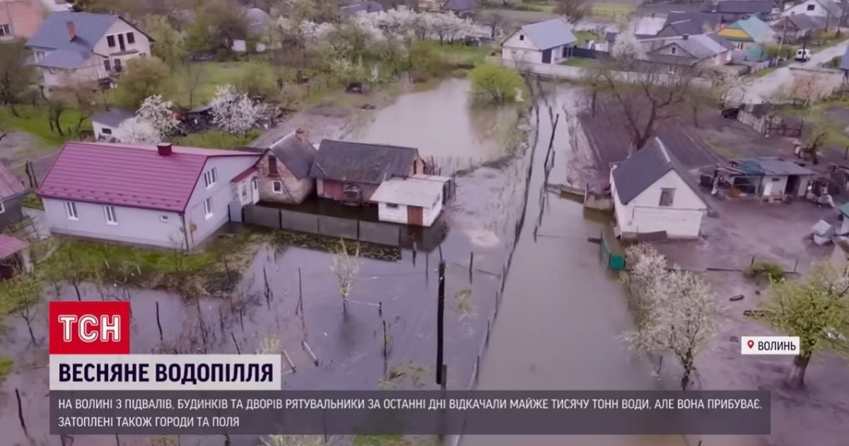 Паводок на Волині затопив 18 тисяч га території