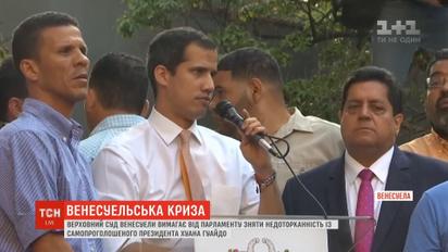 Самопровозглашенного президента Венесуэлы Гуайдо хотят лишить депутатской неприкосновенности