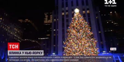 Главная елка Нью-Йорка засияла более 50 тысячами светодиодов