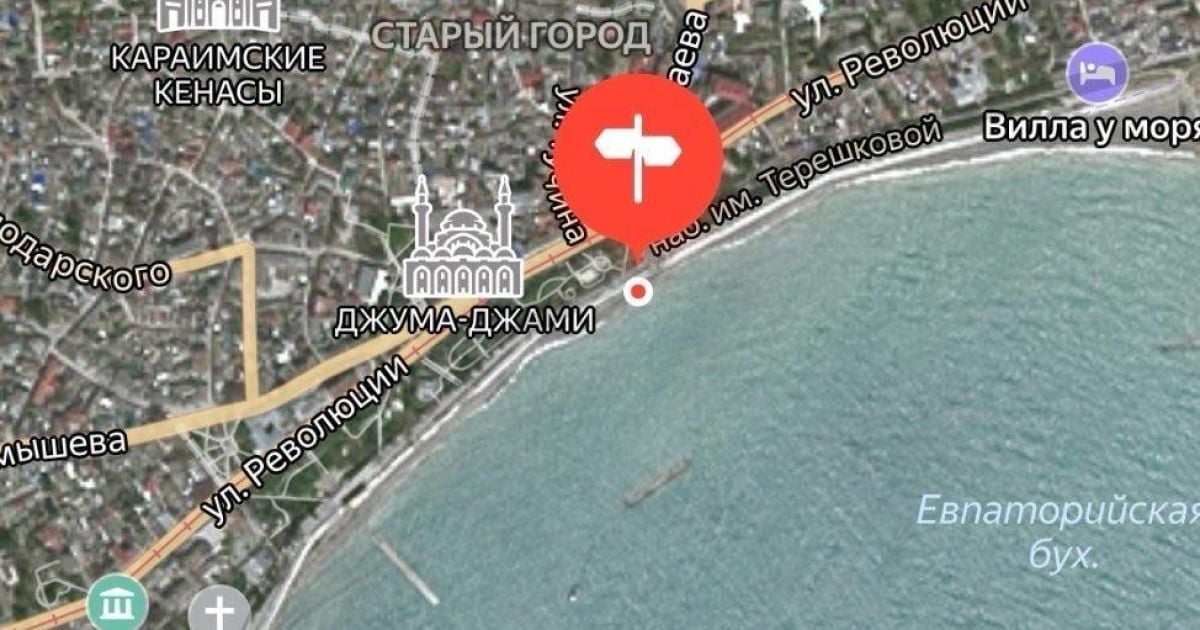 Місце розташування ворожих вогневих точок в окупованій Євпаторії