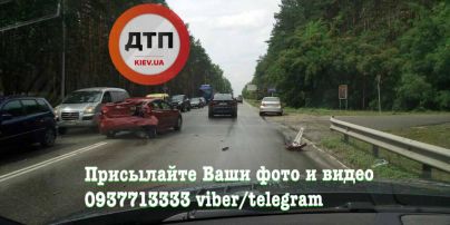Масштабное ДТП под Киевом: на въезде в Вышгород столкнулись несколько авто, есть пострадавшие