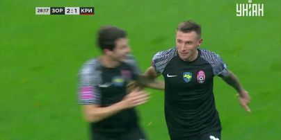 "Заря" – "Кривбасс" – 2:1. Видео гола Игоря Кирюханцева (28')
