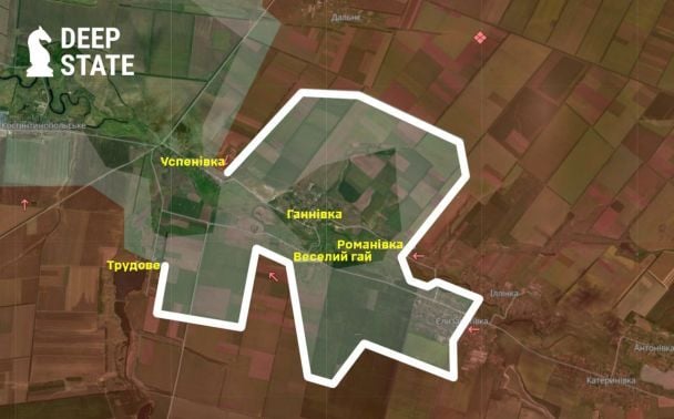 Успенівський мішок станом на 15 грудня / © Deepstatemap