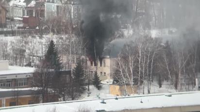 В Казани загорелось танковое командное училище