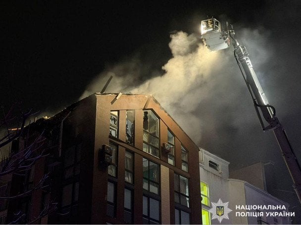 Российский БпЛА «Герань-2» влетел в жилой дом. / © Национальная полиция Украины