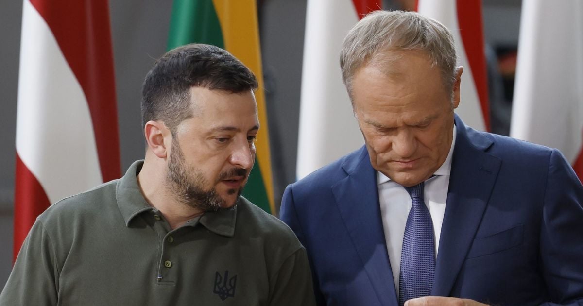 Президент Украины Владимир Зеленский и премьер-министр Польши Дональд Туск и президент Украины Владимир Зеленский