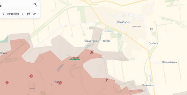 Зверево на карте / © Deepstatemap