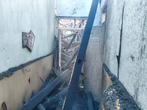 A drone exploded between residential buildings in Chernihiv / © Viacheslav Chaus, Head of the Chernihiv Regional Military Administration