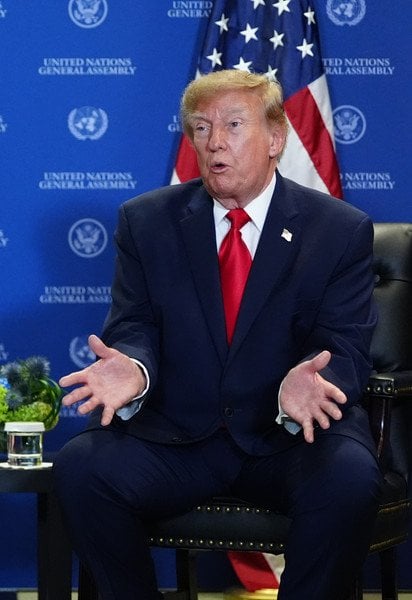 Дональд Трамп і Володимир Зеленський на сьогоднішній зустрічі, 22 вересня