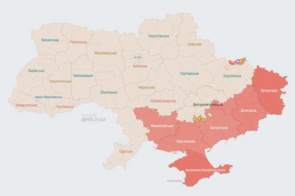 Ворог атакує Україну БпЛА: напрямок руху цілей