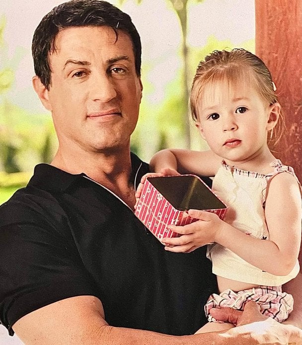 Сильвестр Сталлоне с дочерью Скарлетт / © instagram.com/officialslystallone