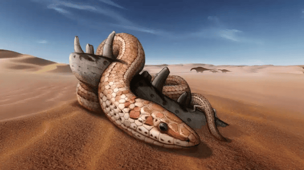 Художня реконструкція змії Najash rionegrina.  / © The Daily Galaxy