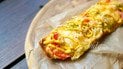 Сэндвич с маринованным цуккини и сыром.