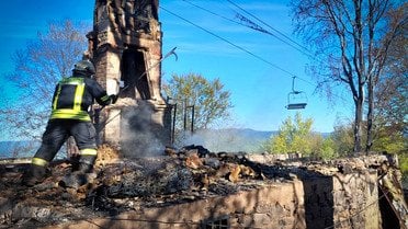 пожежа на горі Красія на Закарпатті_5 / © ДСНС Закарпаття