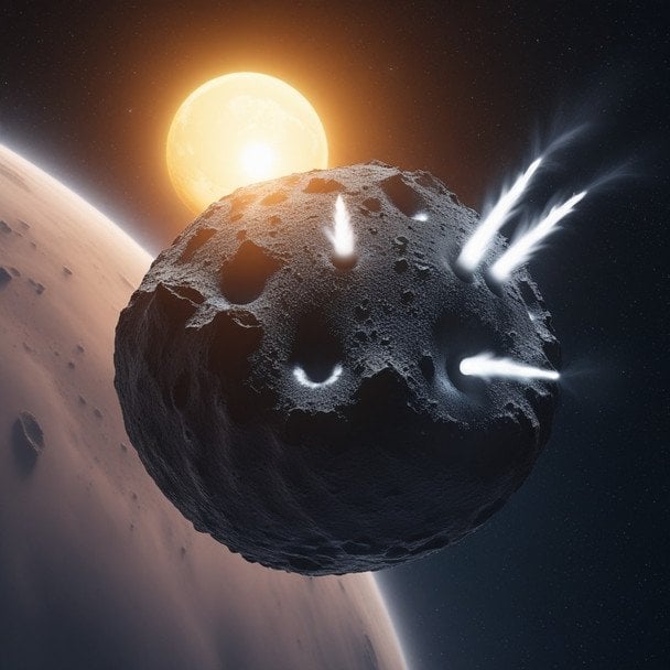 Зображення того, як поверхні комети 3I/ATLAS вивергаються кріовулкани / © Josep M. Trigo-Rodríguez/B06 Montseny Observatory