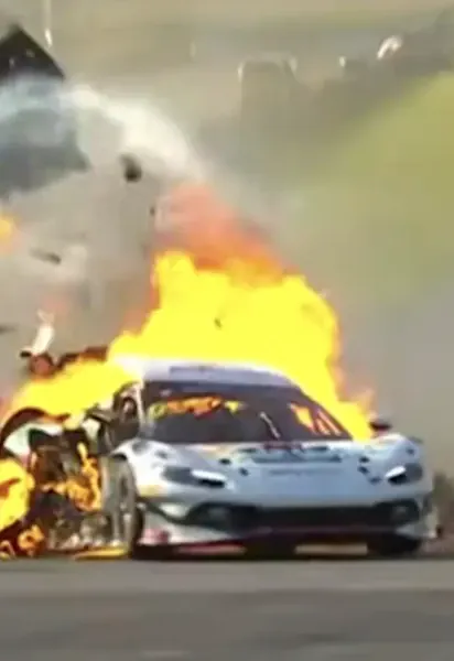 Аварія та пожежа авто на China GT