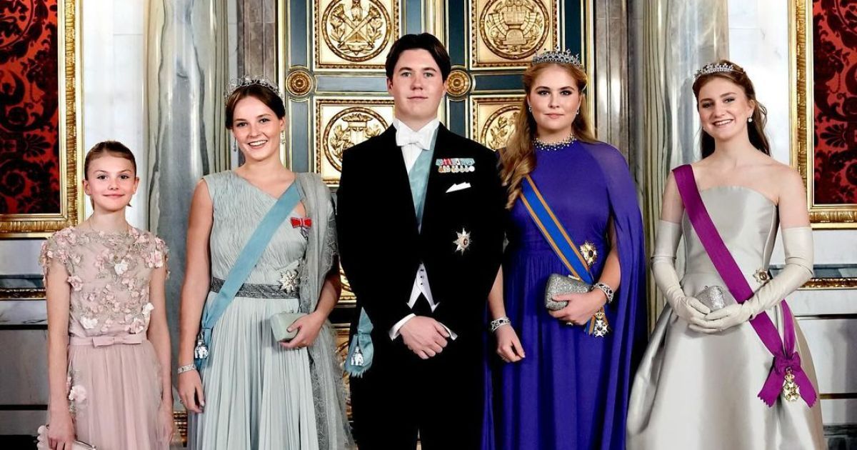 Принцессы Эстель, Ингрид Александра, принц Кристиан, принцессы Катарина-Амалия и Елизавета