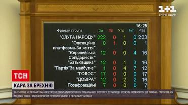 Новини України: у Раді ухвалили законопроєкт про ув'язнення за брехню в деклараціях