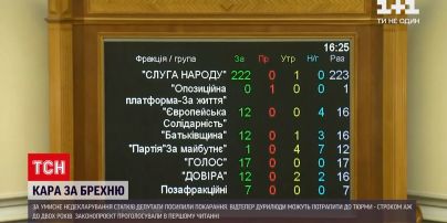 Новини України: у Раді ухвалили законопроєкт про ув'язнення за брехню в деклараціях