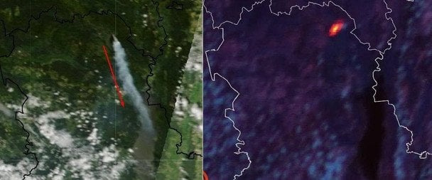 Пожар в Чернобыльской зоне
