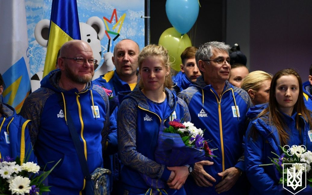 Украинских олимпийцев встретили в Борисполе. / © НОК Украины