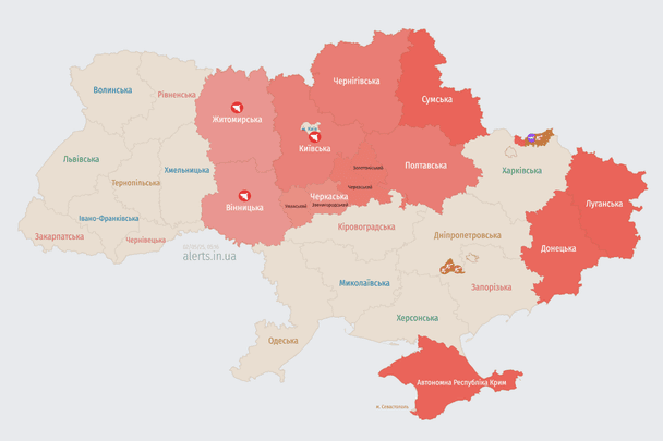 Украину атакуют вражеские БпЛА: направление движения (обновлено)