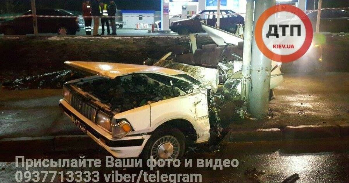 У Києві водій врізався у стовп _3 / © dtp.kiev.ua