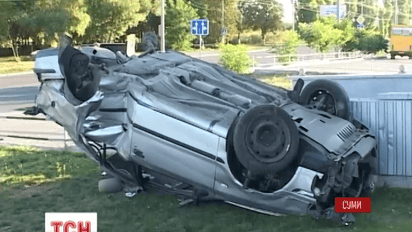 В Сумах камера видеонаблюдения зафиксировала шокирующее видео аварии