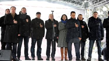 Мітинг Укропу під ВР на підтримку блокади_9 / © Facebook/Yevheniya Kravchuk