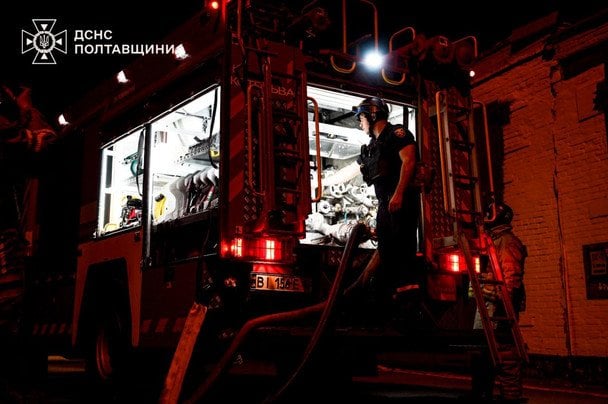 Унаслідок атаки на Полтавську область було зруйновано будинок. / © Управління ДСНС у Полтавській області
