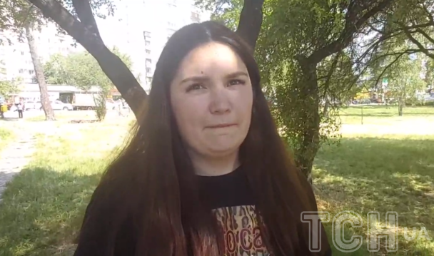 Олександра - мешканка будинку, де пролунав вибух / © ТСН.ua