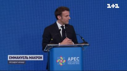 Макрон закликав азійські країни тиснути на Росію, аби примусити її до миру