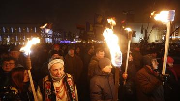 Смолоскипна хода до дня народження Бандери у Києві _9 / © УНІАН