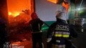 Пожар в Киевской области в результате атаки дронами 9 сентября
